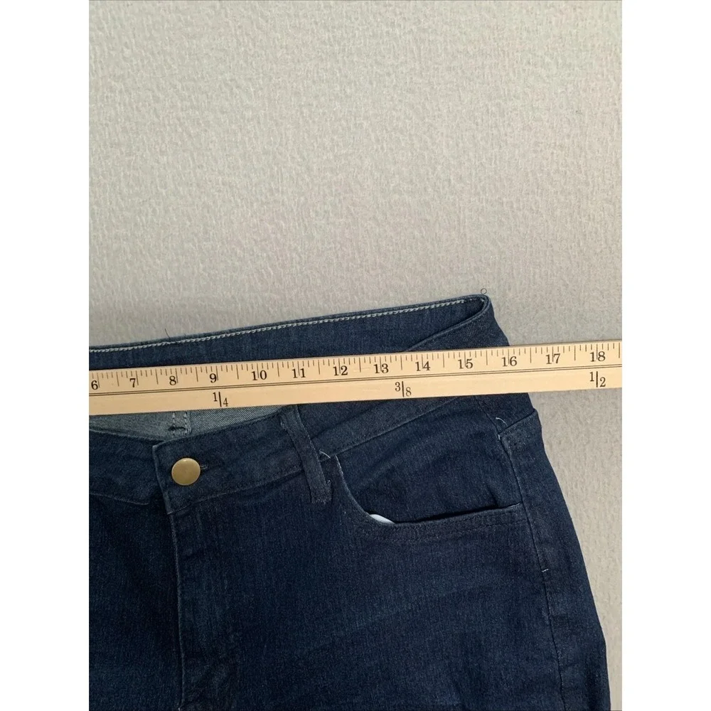 Plus Sz 1X Stretchy Fitted High Waist Layered Bell Bottom Hippie Blue Jeans Y2K - Picture 6 of 11
